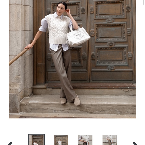 Wide Leg Vegan Leather Trousers - Picture 1 of 5